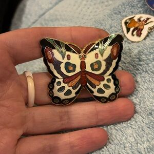 Vintage cloisonné pendant large